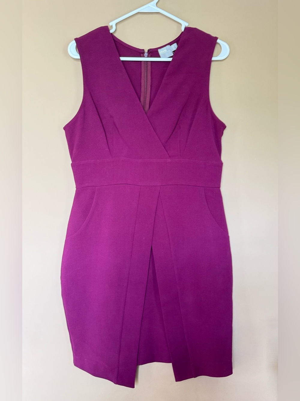 ASOS Sleeveless Magenta Midi Dress